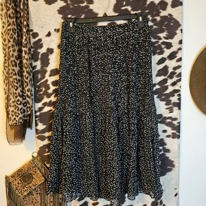 WD.NY Black and White A-Line Skirt